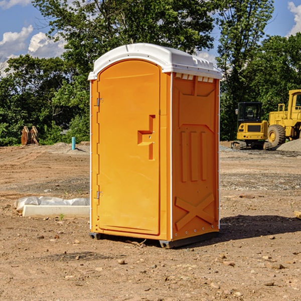 can i customize the exterior of the porta potties with my event logo or branding in Peggs Oklahoma